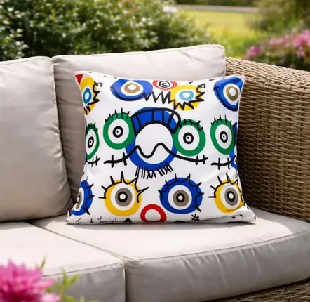 Garden textiles - Ojitos outdoor cushion 60 x 60 - Design by Juan de Lascurain - ARTDECORIS