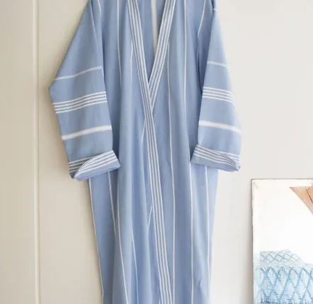 Loungewear - hammam bathrobe size L, blue - OTTOMANIA