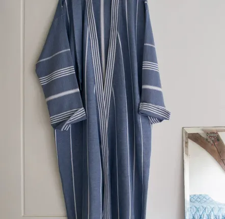 Loungewear - hammam bathrobe size L, navy blue - OTTOMANIA
