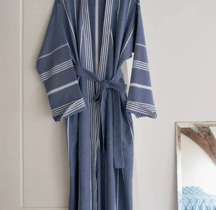 Loungewear - hammam bathrobe size L, navy blue - OTTOMANIA