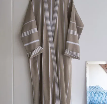 Loungewear - hammam bathrobe size L, olive green - OTTOMANIA