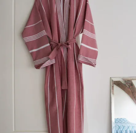 Loungewear - hammam bathrobe size L, burgundy red - OTTOMANIA