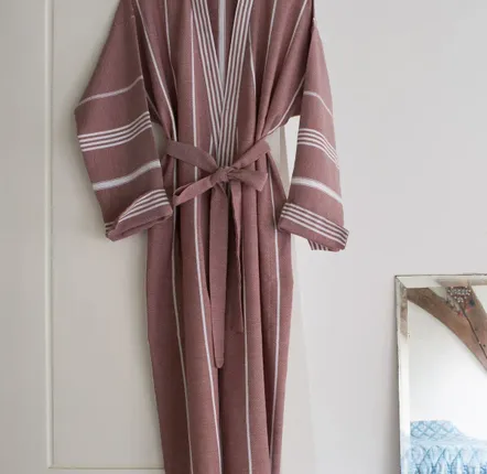 Loungewear - hammam bathrobe size L, chocolate brown - OTTOMANIA