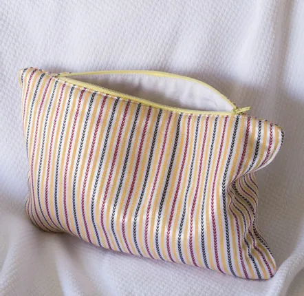 Serviettes de bain - trousse de toilette, rayé jaune, rouge et noir - OTTOMANIA