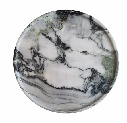 Plateaux - Plateau en marbre vert blanc - SAGIT