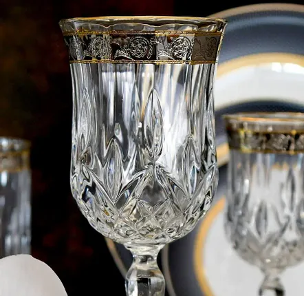 Verres à pied - Verres à vin en platine -Opera Platin OCB 230ml - COMBI POLAND GLASS DECORATOR
