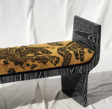 Benches for hospitalities & contracts - Copacabana Bench in Black Limed Oak, Cushion optional, COM,Portugal - DUISTT