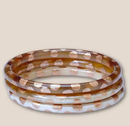 Jewelry - Bracelet Corne 6mm Léopard Champagne 02 - JOLIE JULIE