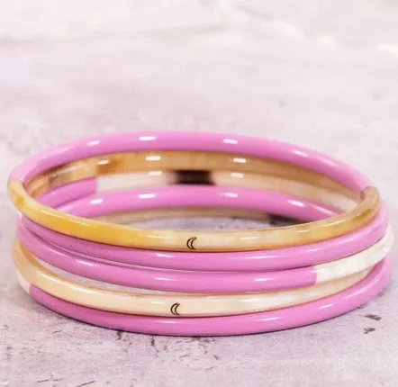 Jewelry - Jonc corne Lune Rose - JOLIE JULIE