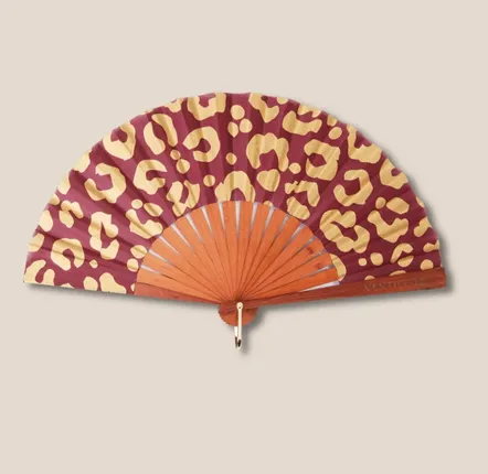 Bijoux - Eventail Mini 41 Leo Bordeaux Or - JOLIE JULIE