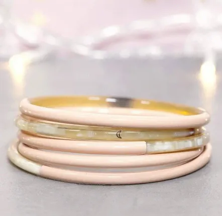 Jewelry - Jonc corne Corail pastel n°23 - JOLIE JULIE