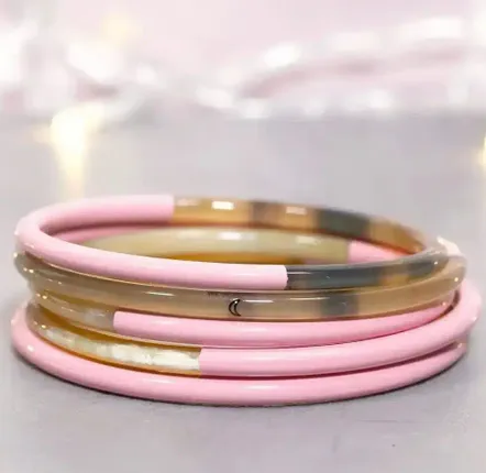 Jewelry - Jonc corne Rose pastel n°21 - JOLIE JULIE