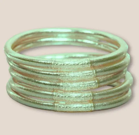 Jewelry - Jonc Bouddhiste 5mm Emblématique Vert Pastel - JOLIE JULIE