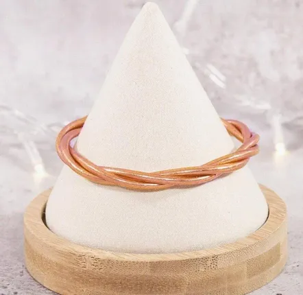 Jewelry - Jonc bouddhiste twist fin CHAMPAGNE - JOLIE JULIE