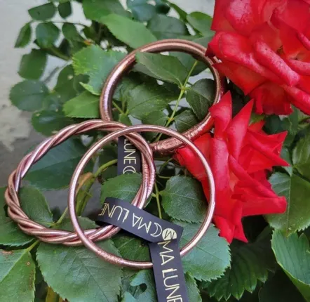 Bijoux - Jonc Bouddhiste Fin Rose Pastel - JOLIE JULIE