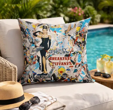 Outdoor fabrics - Audrey 60x60 Outdoor Cushion Cover - Design by Anne Mondy - ARTDECORIS