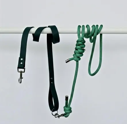 Cadeaux - laisse multi-position LÉON. - Laisse pour chien - Double verts - BY CHURCHILL.®