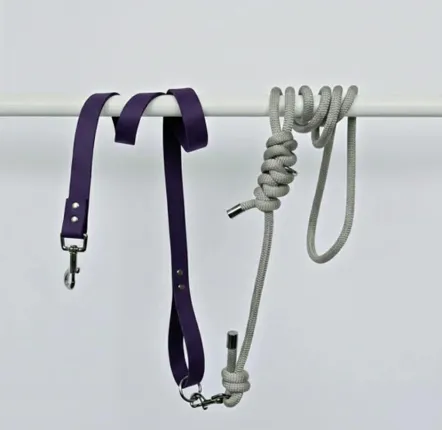Cadeaux - laisse multi-position LÉON. - Laisse pour chien - Violet & argenté - BY CHURCHILL.®