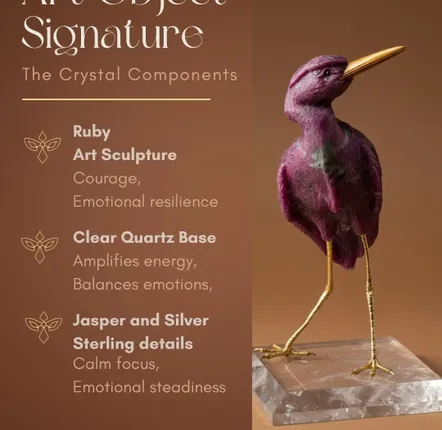 Orfèvrerie - Sculpture « Les lueurs de l'oasis », objet d'art en cristal de rubelli - CARMELO PARIS