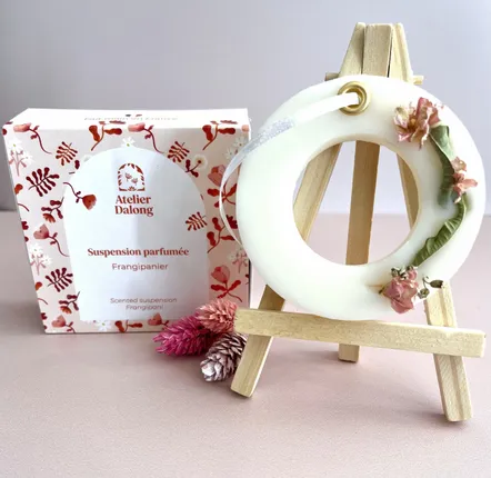 Home fragrances - Frangipani Scented Wax Tablet – Round - ATELIER DALONG