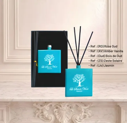 Cadeaux - Reed Diffuser Flat  .Tiffany Blue   120 ml - LE SAVOIR VIVRE FRANCE