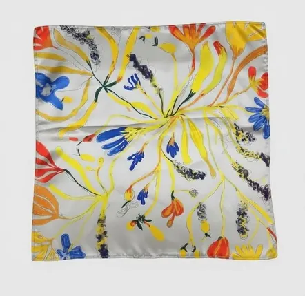 Accessoires cheveux - Pashmina aux motifs floraux  Provence sauvage - CÂPÂ JEWELRY