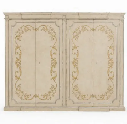 Wardrobe - "Rinascimento" Wardrobe hand decorated with 4 doors - INTERIORS ITALIA