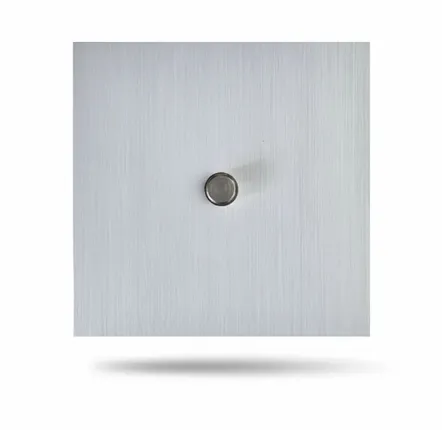 Decorative objects - Allure Brushed Aluminum 1 round push button - 80x80 Single post - 6IXTES
