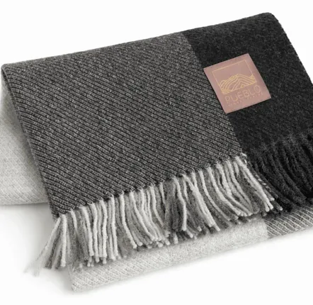 Objets design - Plaid en alpaga, gris neutre - PUEBLO