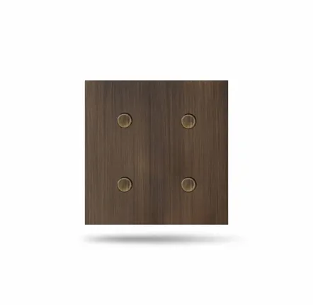 Decorative objects - Trinity bronze medal medium 4 round push buttons 80x80 - 6IXTES