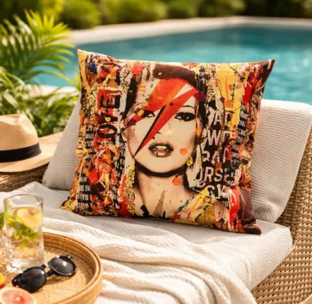 Garden textiles - Kate 45x45 Outdoor Pillow - Design by Anne Mondy - ARTDECORIS