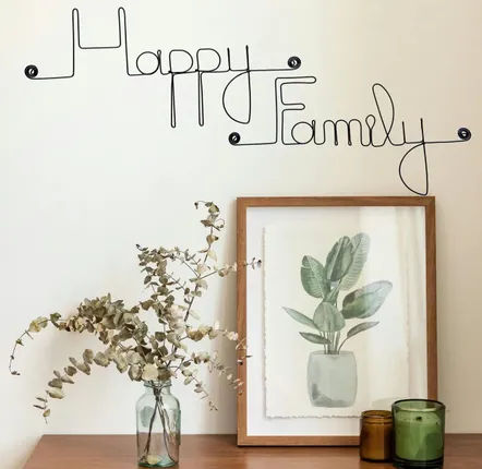 Gifts - Wire Wall Decoration for the "Happy Family" wall - BIJOUX DE MUR