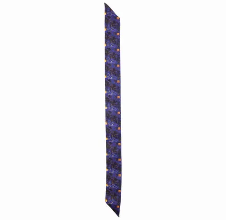 Hair accessories - Chipped Blue Silk Twilly - ELCIELA