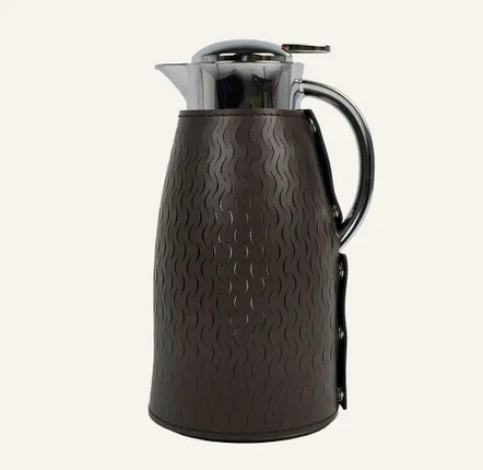 Carafes - ELIDA thermal carafe – Stainless steel and leather - 2L - LIMAC DESIGN