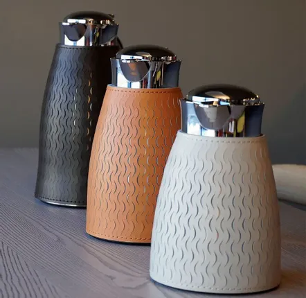 Carafes - ELIDA thermal carafe – Stainless steel and leather - 2L - LIMAC DESIGN
