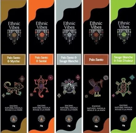 Home fragrances - Incense Fragrances & Sens Ethnic Vibes White Sage & Dragon Blood Masala 15g - ARABESK
