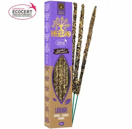 Home fragrances - Smudge Ecocert Herbio Lavender Incense 20g - ARABESK