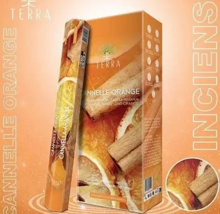 Home fragrances - Terra Charcoal Free Incense Hexa - Orange Cinnamon 30g - ARABESK