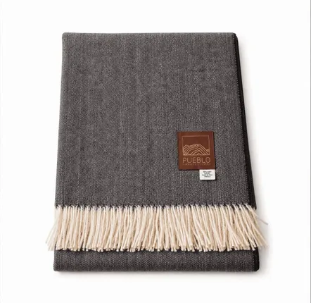 Throw blankets - Throw Blanket- Baby Alpaca- Herringbone Classic Style - PUEBLO