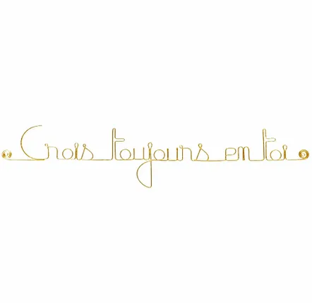 Other wall decoration - Gold brass wall decoration\" Always believe in yourself\ " - BIJOUX DE MUR