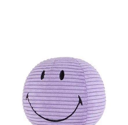 Peluches - Peluche SMILEY – 13cm velours côtelé - Pourpre - STEMPELS ET CO