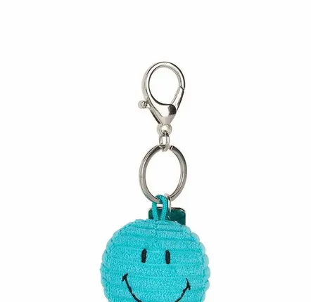 Peluches - Porte-clé SMILEY – 4,5 cm de bonheur à emporter partout - Turquoise - STEMPELS ET CO