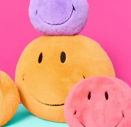Peluches - Peluche SMILEY – 23 cm Fuzzy - STEMPELS ET CO
