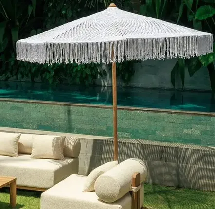 Sunshades - Macra White Parasol - DESIGN TRIP