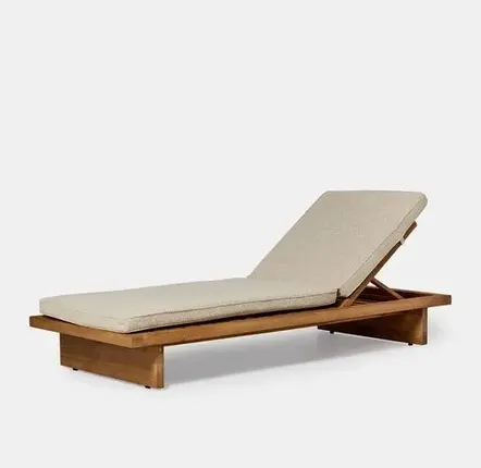 Deck chairs - Lilo deckchair in recycled teak and water-repellent fabric - DESIGN TRIP