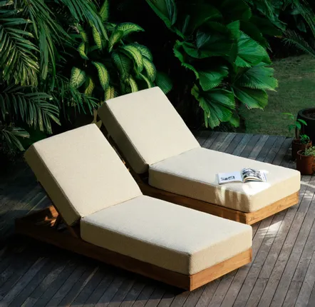 Deck chairs - Maléa deckchair in recycled solid teak - DESIGN TRIP