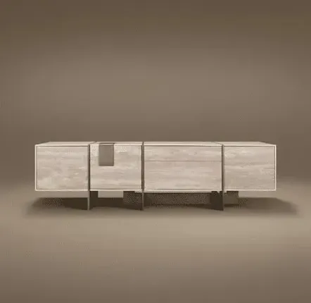 Meubles TV - Meuble TV Coloma fabriqué à la main au Portugal par Porus Studio - PORUS STUDIO