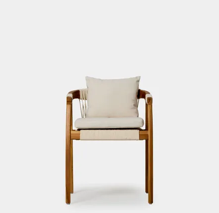 Chairs - Douma teak and rope outdoor armchair - DESIGN TRIP