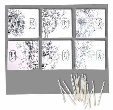 Outdoor decorative accessories - Collection of 6 illustrated matchboxes - TOTEM NATURE