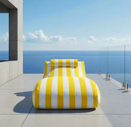 Deck chairs - CHILLERO lounger yellow - CONTURE